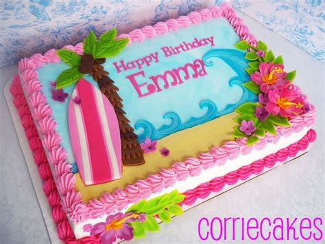 Pinterest Surf Cake Surf Cake Hawaiian Birthday Cakes Birthday Sheet