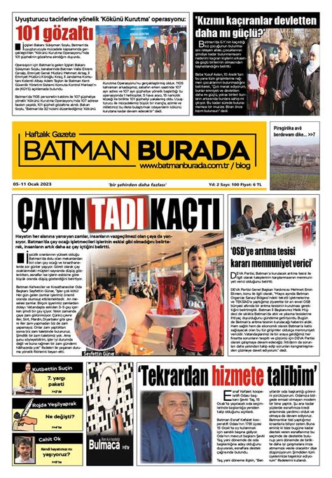 Batman Burada on Twitter RT gztbatmanburada Haftalık yayınlanan