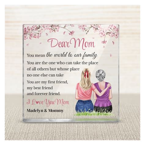 Mother Daughter Acrylic Plaque Etsy