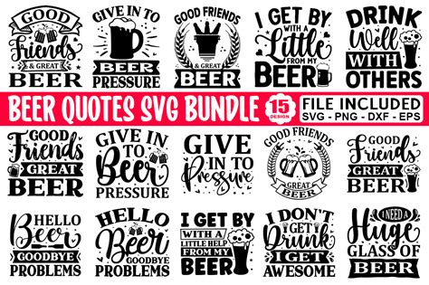 Beer Quotes Svg Bundle Beer Svg Design Graphic By Craftsvg · Creative