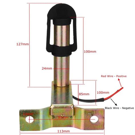 Rotating Flashing Amber Beacon Mount Bracket Din Pole Tractor Mounting