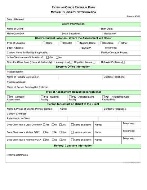 50 Referral Form Templates Medical And General Templatelab