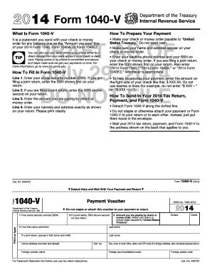 Fillable Online Ftp Irs Form 1040 V Internal Revenue Service Ftp