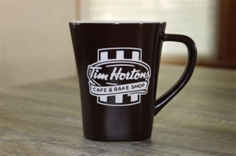 Tim Hortons 2013 Limited Edition 013 Brown Etched Coffee Mug Cup Always