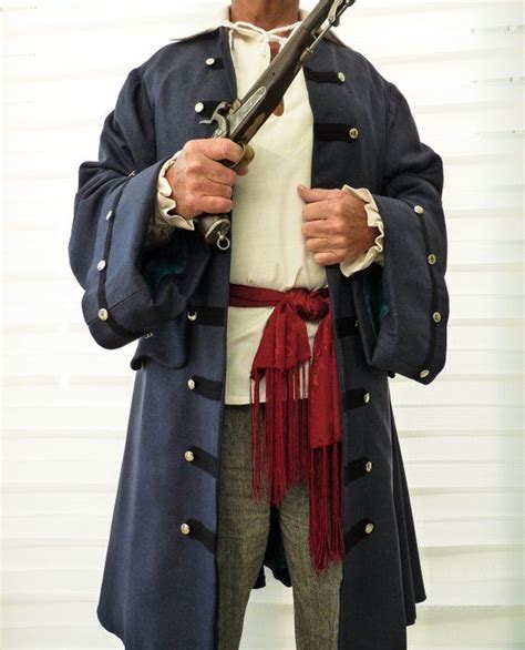 Mens Blue Pirate Costume Frock Coatjack Sparrow Captain Etsy Pirate