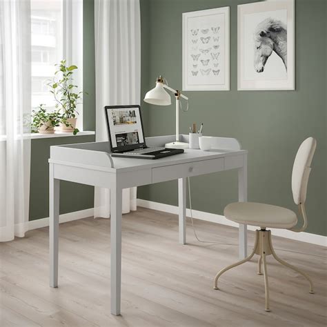 Smyga Desk Light Grey 122x60 Cm Ikea