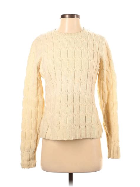 Gap Color Block Solid Ivory Wool Pullover Sweater Size S 73 Off