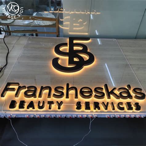 D Letter Halo Lit Channel Letters Acrylic Led Backlit Sign China