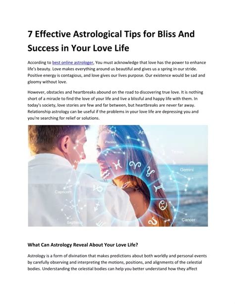 Ppt 7 Effective Astrological Tips For Bliss And Success In Your Love