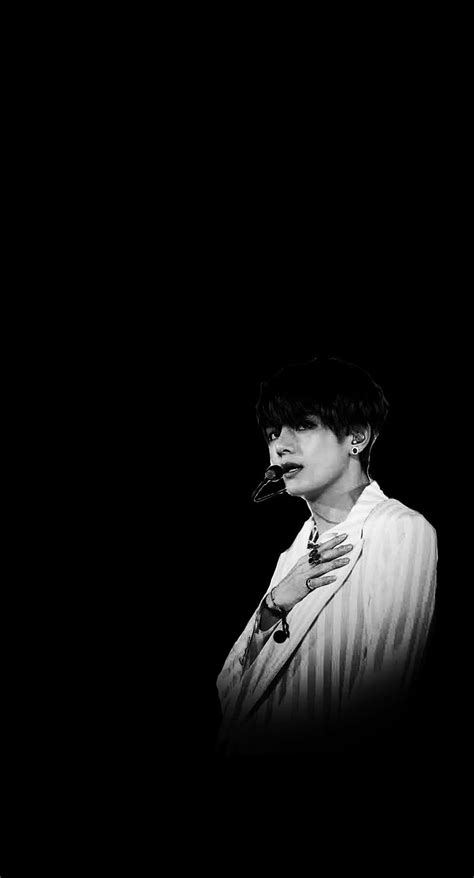 Bts Taehyung Black Black And White Bts Dark Korean Kpop Singer