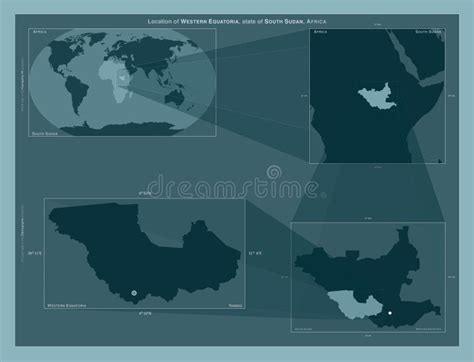 Western Equatoria South Sudan Described Location Diagram Stock