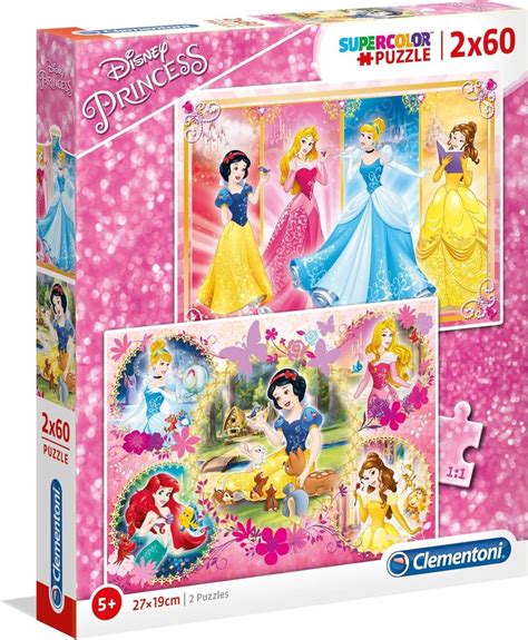 Clementoni Disney Princess Legpuzzel 2 Puzzels 60 Stukjes Bol