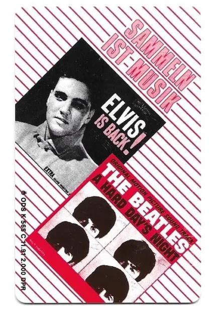 RARE CARTE Telephonique The Beatles Elvis Presley Phonecard