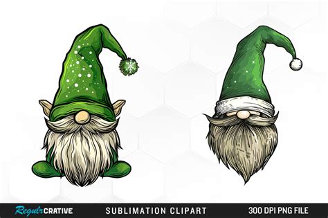 Watercolor Christmas Gnome Hat Clipart Graphic by Regulrcrative ...