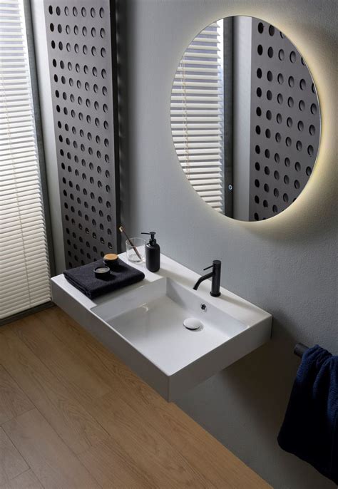 TEOREMA 2 0 PLUS Wall Mounted Washbasin By Scarabeo Ceramiche Design