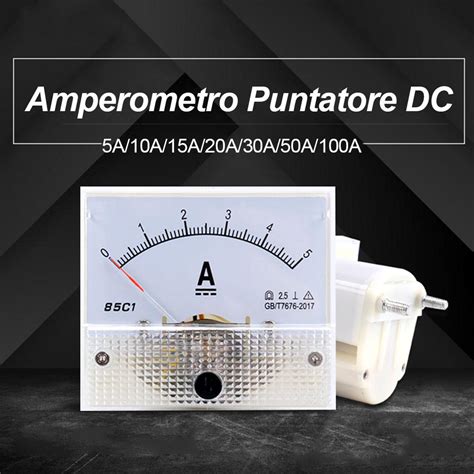 Buy DC Current Meter Analog Panel 5A 10A 20A 30A 50A 100A Gauge