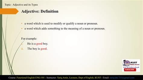 Adjective And Its Types PPT