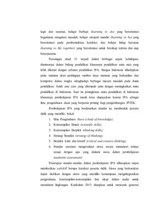 Paradigma Pendidikan Ipa PDF