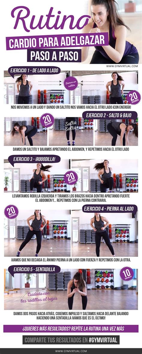 Rutina Cardio Para Adelgazar Paso A Paso Gym Virtual