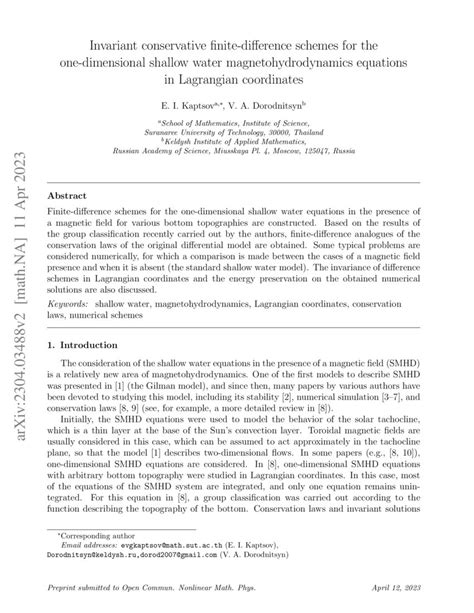 Invariant conservative finite-difference schemes for the one-dimensional shallow water ...