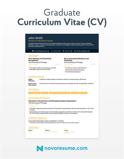 How to Write a Curriculum Vitae (CV) in 2020 [31+ Examples] | Curriculum vitae examples ...