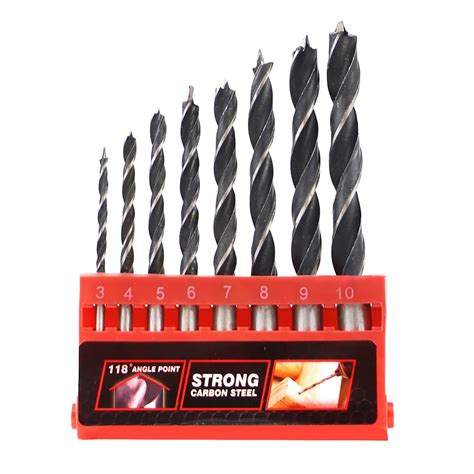Dekton 8pc Wood Drill Set 3 4 5 6 7 8 9 10mm Dekton Tools