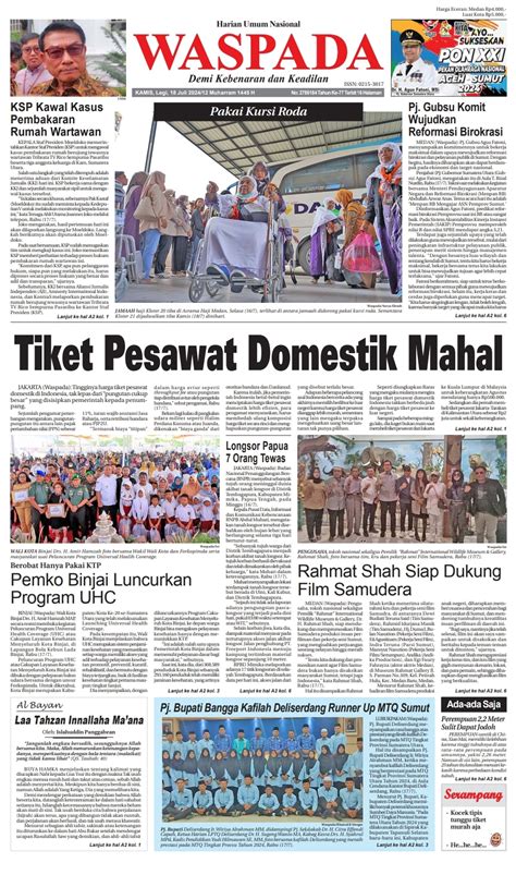 Waspada Kamis Juli Epaper Harian Waspada