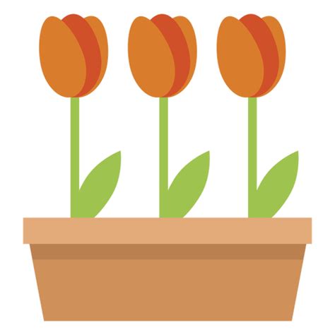 Diseño Png Y Svg De Linda Planta De Tulipanes Para Camisetas