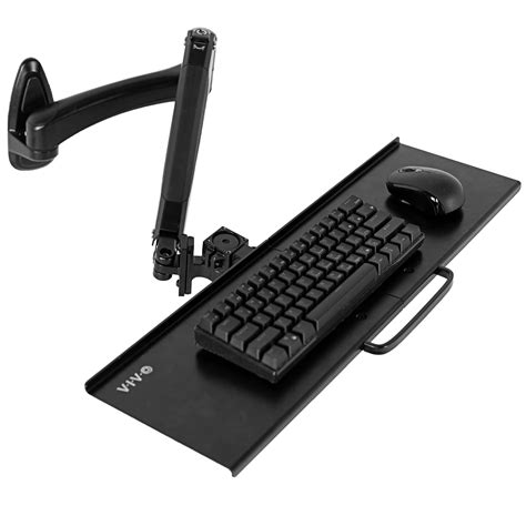 Vivo Adjustable Articulating Keyboard And Mouse Platform Wall Mount Tray