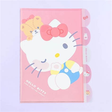 Hello Kitty A4 Folder With Dividers • Kawaii Park