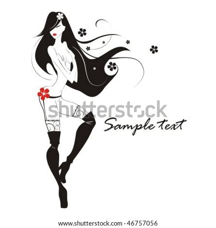 Beautiful Sexy Nude Girl Stock Vector Royalty Free 46757056