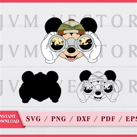 Safari Mouse Clipart Svg Png Clip Art Files Printable Etsy