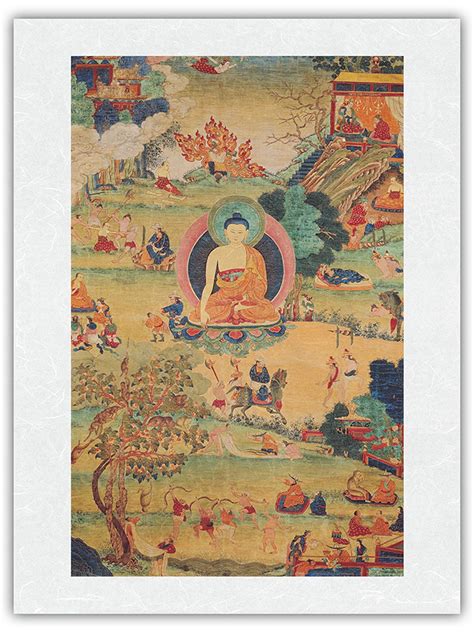 Jataka Tales Of The Shakyamuni Buddha Vintage Tibetan Thangka