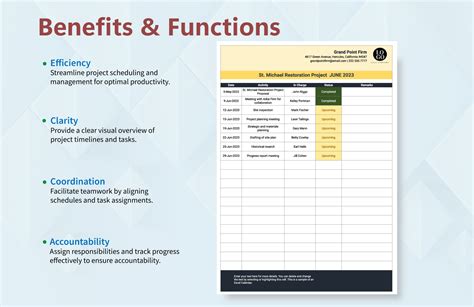 Project Calendar in Excel, Google Sheets - Download | Template.net