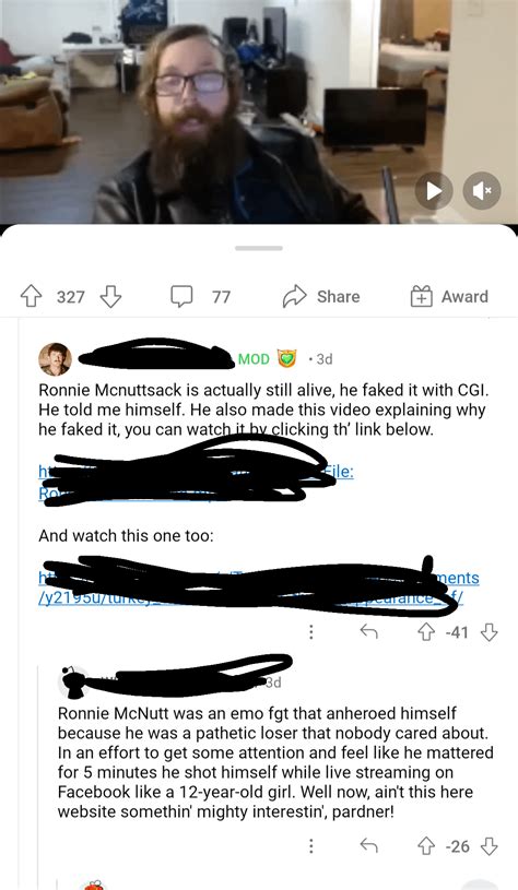 On the Ronnie McNutt video.. : r/WowIActuallyHateThis
