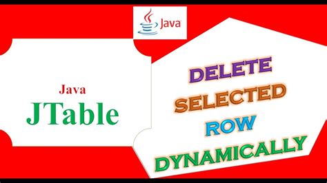 Java Jtable Ep15 Adddeleteremove Row Items Dynamically Youtube