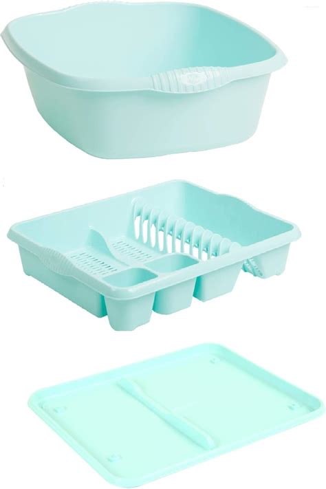 Plastic Large Kitchen Sink Set Of 3 Rectangular Washing Up Bowl