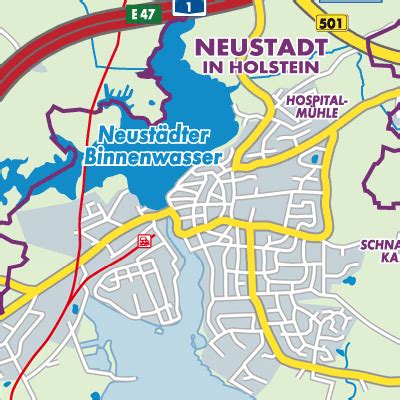 Neustadt In Holstein Stadtpl Ne Und Landkarten