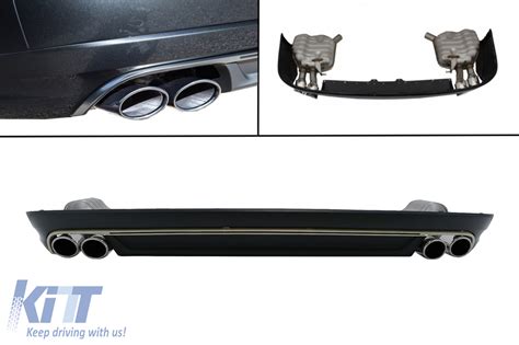 Rear Bumper Diffuser Valance With Exhaust Muffler Tips Suitable For