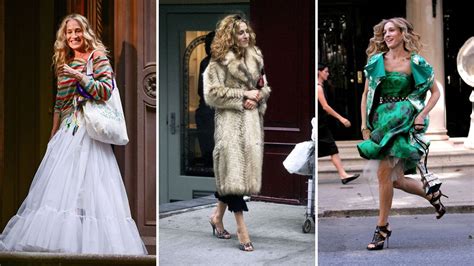 Carrie Bradshaw S Best Ever Outfits From Her Infamous Wedding Gown To The Naked Dress Woman