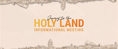 Israel Trip Informational Meeting Southbridge Fellowship Church