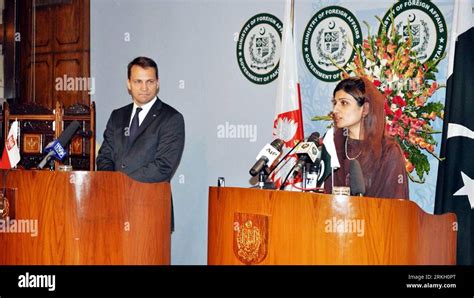 Pakistan Foreign Minister Hina Rabbani Khar Speaks Hi Res Stock