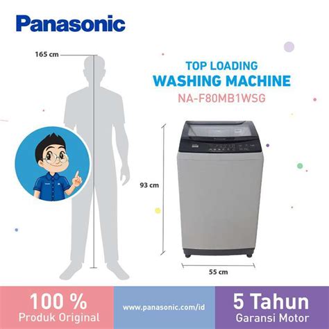 Promo Panasonic Na F80mb1wsg Top Loading Mesin Cuci 8 Kg Diskon 16