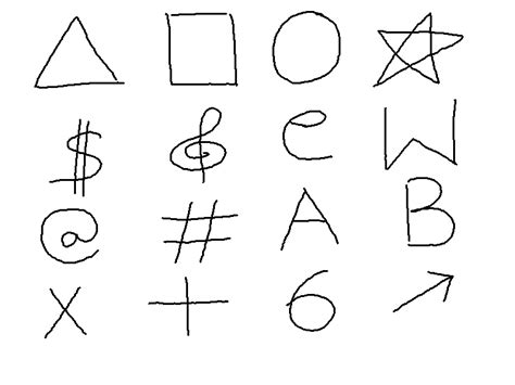Hand-drawn symbols used for experimental study | Download Scientific ... 