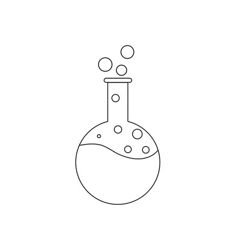 Round Bottom Flask Containing Chemicals Flask Icon 4657751 Vector Art