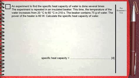 Q L Heat Capacity Ch Thermal Physics Igcse Past Papers