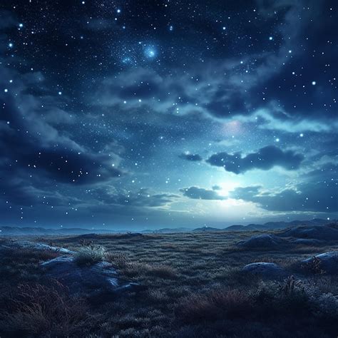 Premium AI Image | 3d rendered picture of stary sky at night