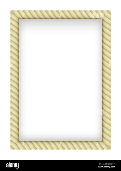 Yellow Rope Border. Illustration on white background Stock Photo - Alamy