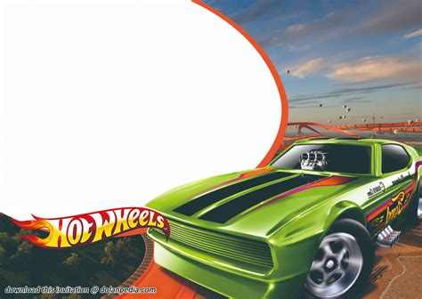 Free Printable Hot Wheels Invitation Template Dolanpedia