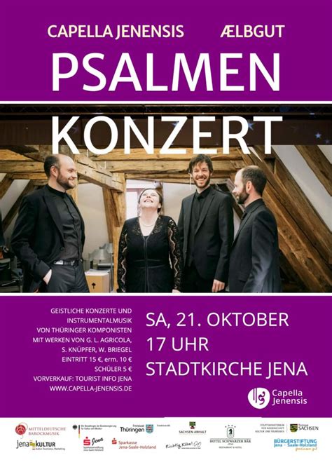 Wir Pr Sentieren Psalmen Konzert Von Capella Jenensis Und Aelbgut